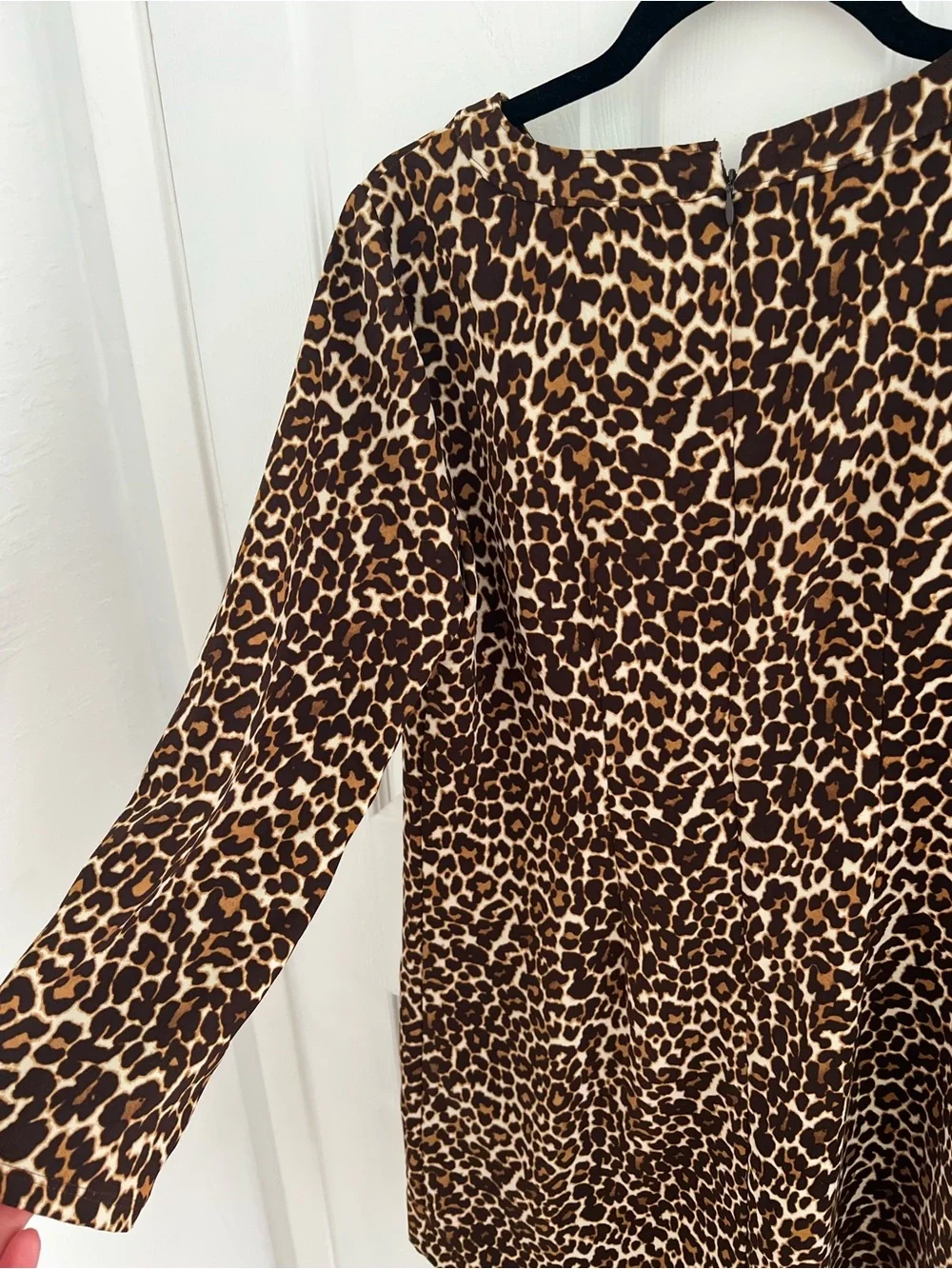 J. Crew Leopard Print Shift Dress in Brown and Cream